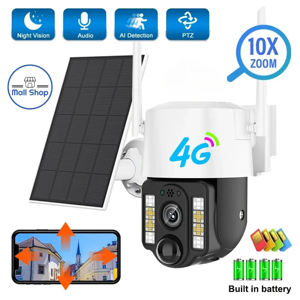 4G كاميرا مراقبة بالطاقة الشمسية