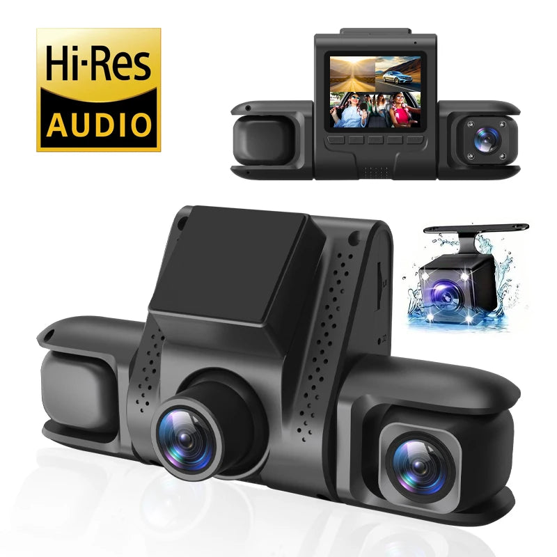 كاميرا سيارة 4 عدسات بدقة FHD 1080P مع رؤية ليلية