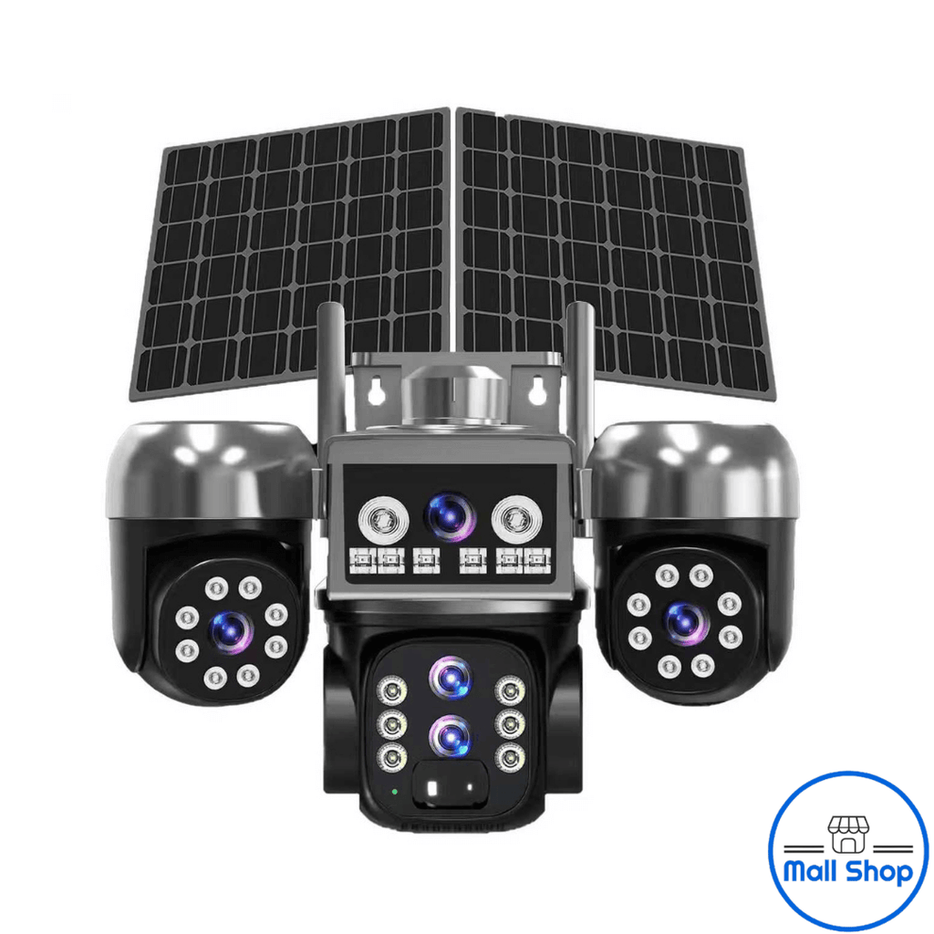 كاميرا مراقبة شمسية  بـ 5 عدسات 25 ميغابكسل + زوم بصري ×10 + تحكم كامل في جميع العدسات